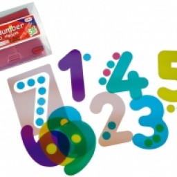 Siluetas de numeros translúcidos