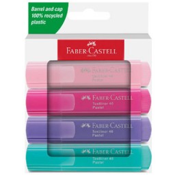 4 marcadores flúor Textliner pastel Faber Castell 254654
