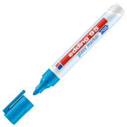 Rotulador pizarra cristal edding 95 azul claro 95-010
