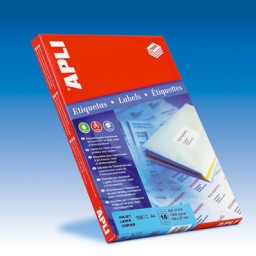 Etiqueta adhesiva 105x57 mm. 100HJ Din A-4 (1000U) Apli 01278