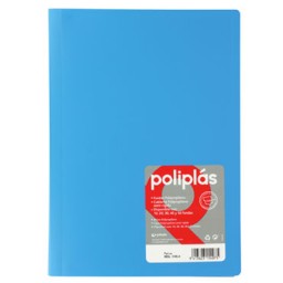 Carpeta 40 fundas Poliplás Folio azul Grafoplás 01440030