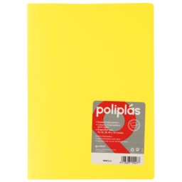 Carpeta 30 fundas Poliplás Folio amarilla Grafoplás 01470060