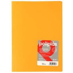 Carpeta 20 fundas Poliplás Folio mandarina Grafoplás 01450055