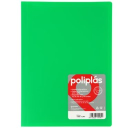 Carpeta 20 fundas Poliplás Folio verde claro Grafoplás 01450021