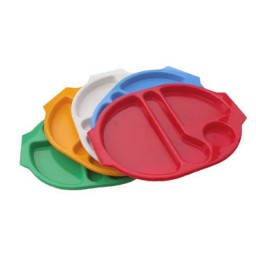 Bandeja compartimentos plástico 28x23 cm.roja  53004RO