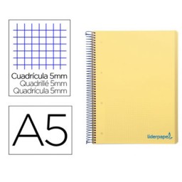 Cuaderno WONDER PP 120HJ Din A-5 amarillo Liderpapel 09232