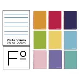 Cuaderno Witty Folio pauta 4º 3,5mm. Liderpapel 09915