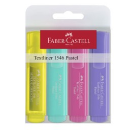 4 marcadores flúor Textliner pastel Faber Castell 154610