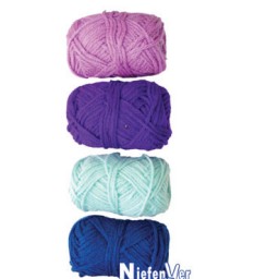 4 ovillos lana tonos azules Nievenver 1100102