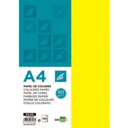 100HJ papel amarillo 80 g/m² Din A-4 Liderpapel 28258