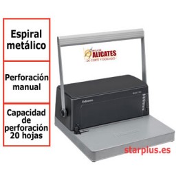 Encuadernadora espiral metálico Fellowes Metal 100 0030102